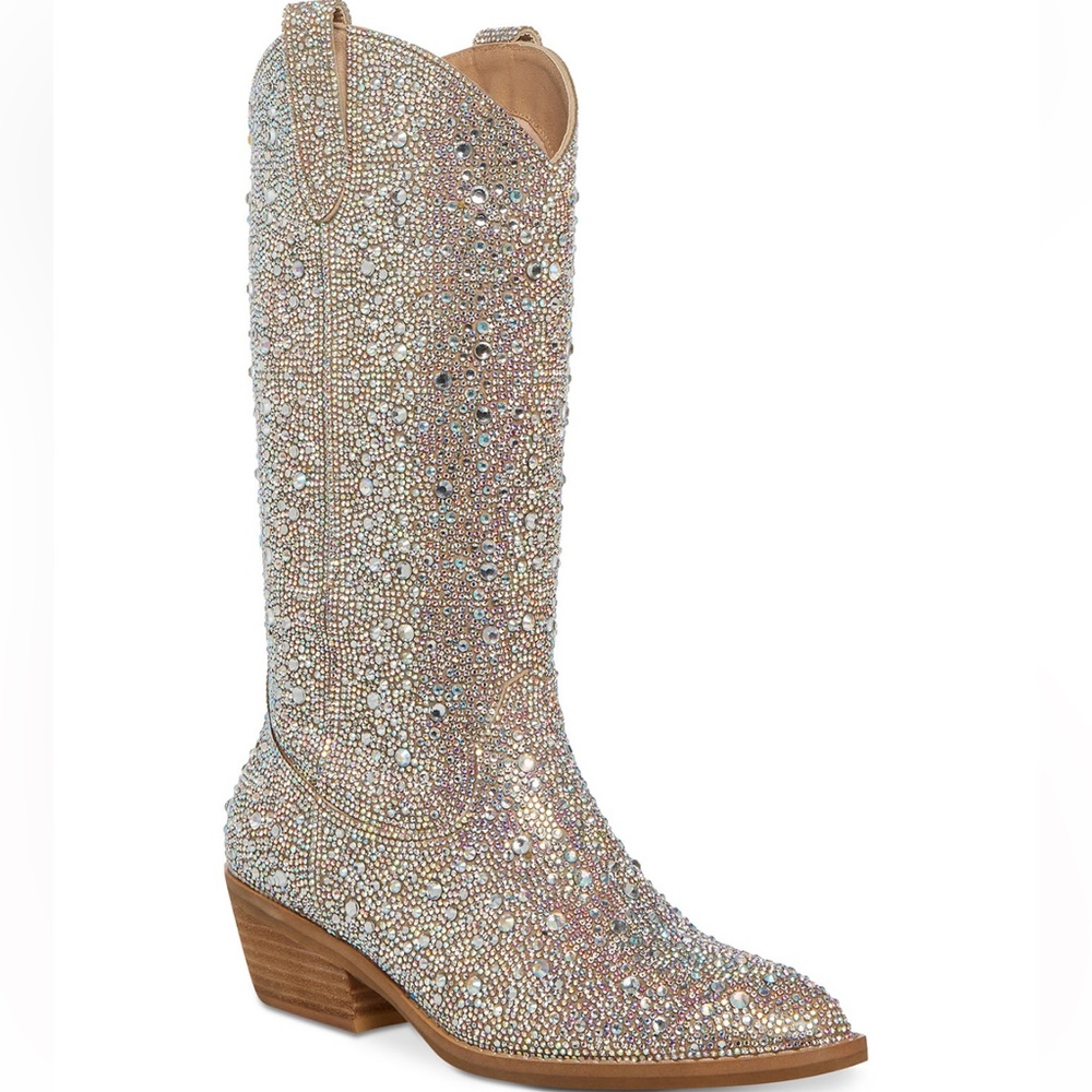 Steve Madden Rhinestone Western Boots NIB